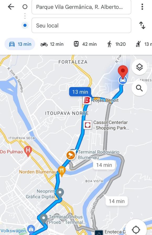 Lindo Espaco Inteiro Oktoberfest C/ Churrasqueira. 布卢梅瑙 外观 照片